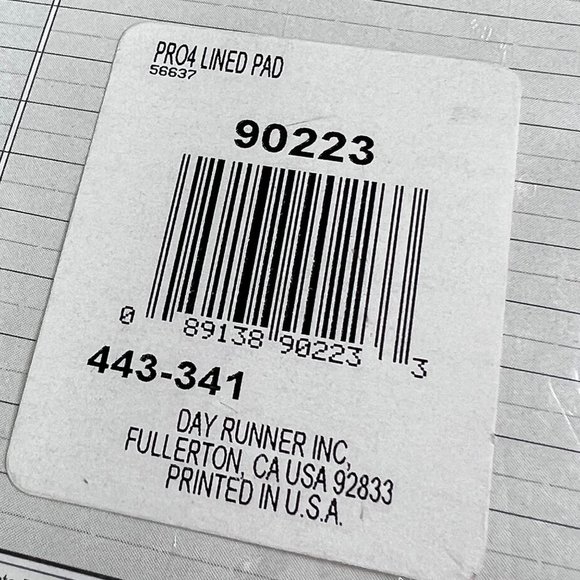 Day Runner Lined Note Pad Pro Business System 6 Ring Page Size 4.25x6.75 NIP - Picture 7 of 7